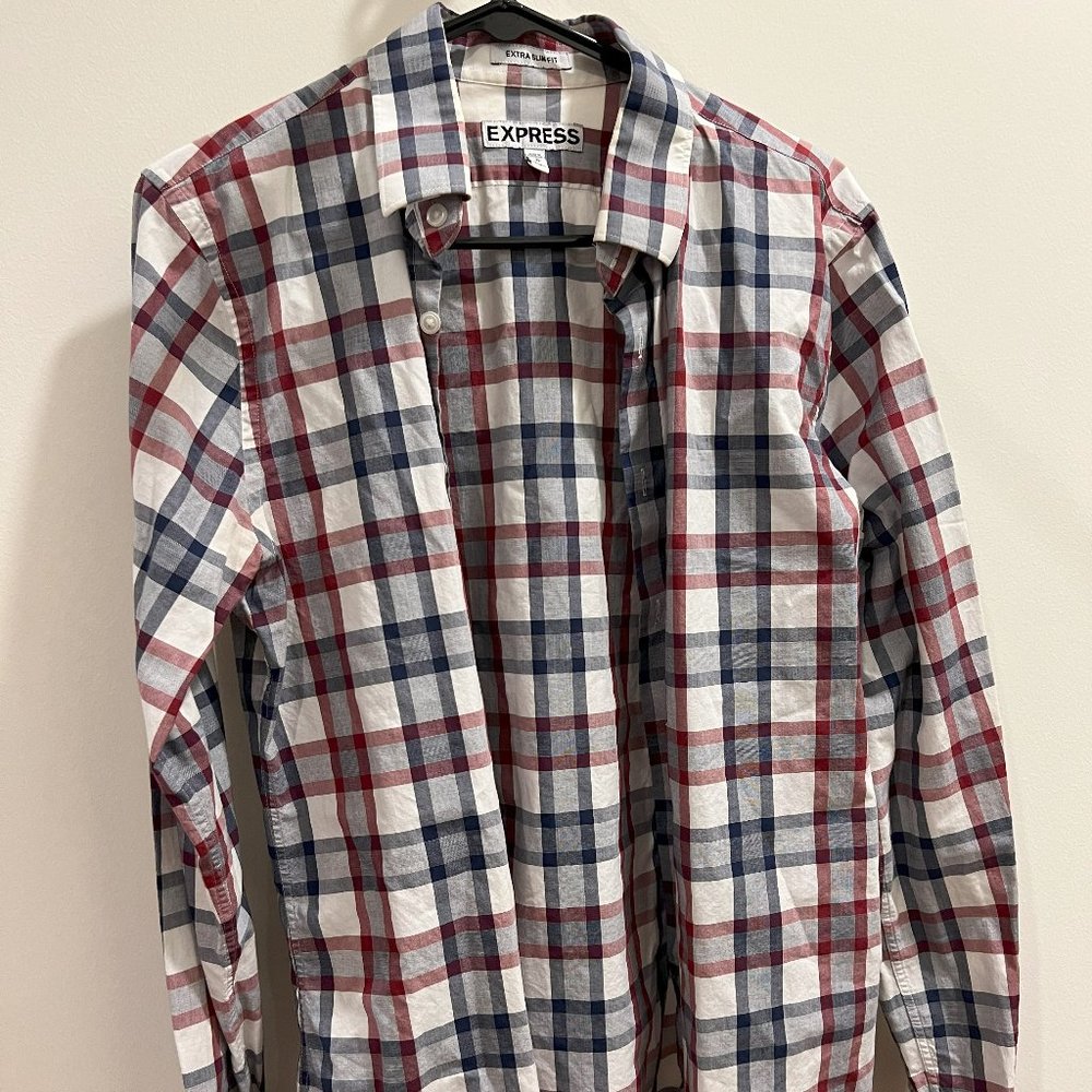 Checkered Extra Slim Button Up